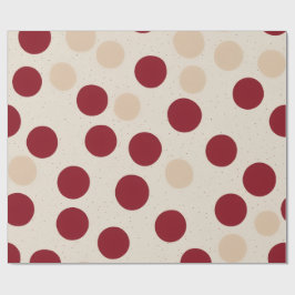Minimal röd prickmönster presentpapper