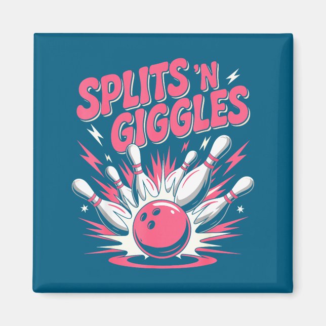 Minimal Roliga Splits 'n skratt Bowling Magnet (Framsidan)