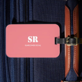 Minimal Rosa av monogram Elegant Bagagebricka