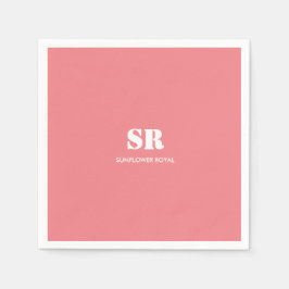 Minimal Rosa av monogram Elegant Pappersservett