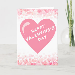 Minimal Rosa Baby Heart Glad Alla hjärtans dag Helgkort