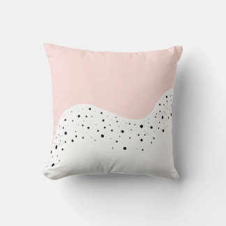 Minimal rosa-design med punkter kudde