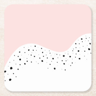 Minimal rosa-design med punkter underlägg papper kvadrat