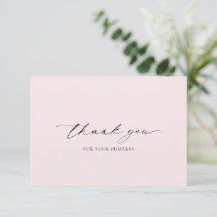 Minimal Rosa Enkel Elegant Modern Business Tack Kort
