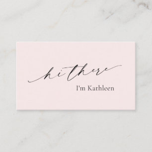 Minimal Rosa enkel QR-kodmodell Modern Elegant Visitkort