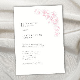 Minimal Rosa för Blommar av körsbärssystemet i Bot Inbjudningar