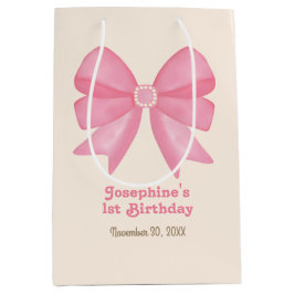 Minimal Rosa för kute Bow Birthday