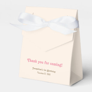 Minimal Rosa för kute Bow Birthday Tack Presentaskar