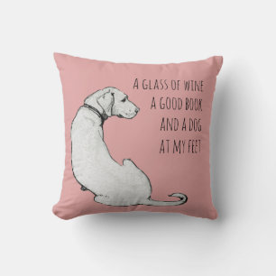 Minimal Rosa för Mamma-citat Labrador Art Kudde
