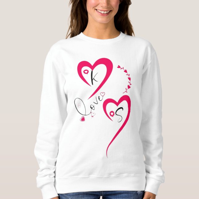 Minimal Rosa Hjärtas Kärlek T Shirt (Framsida)