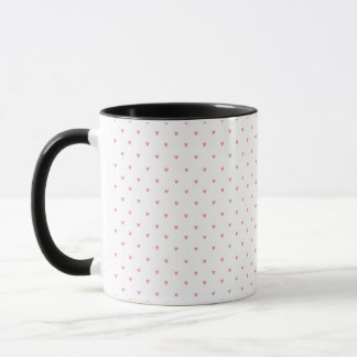 Minimal Rosa Hjärtmönstrad Mugg