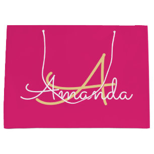 Minimal Rosa Monogram Namn Möhippa-förmån