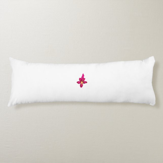 Minimal rosa orkidé kroppskudde (Framsidan)