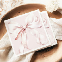 Minimal rosa pappersservett med rosett