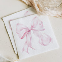 Minimal rosa pappersservett med rosett