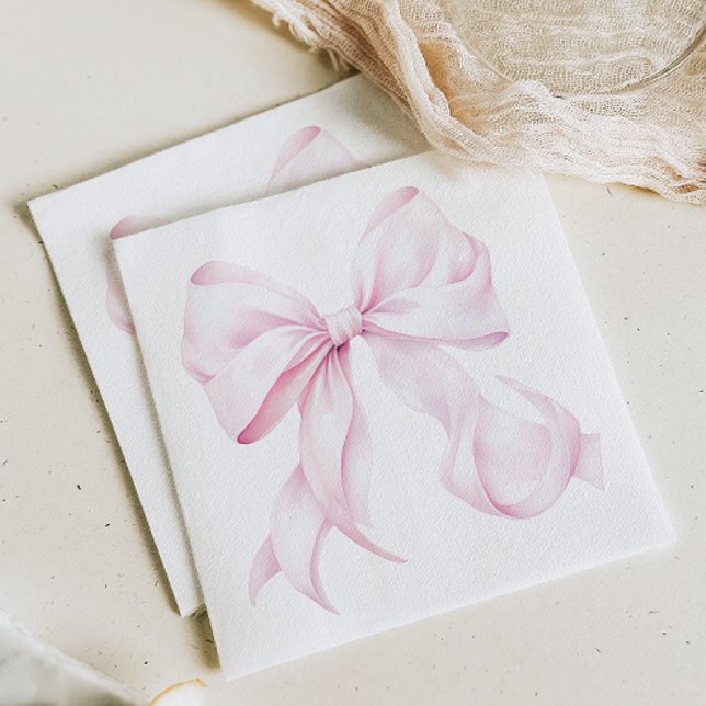 Minimal rosa pappersservett med rosett (Skapare uppladdad)