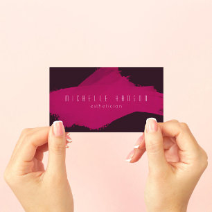 Minimal Rosa-penselbyte Kreativ typ Business Ca Visitkort