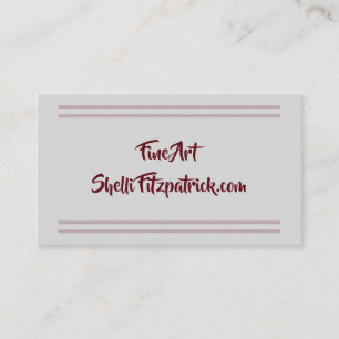 Minimal Rosa Rand på Grått Elegant Bra Artist Visitkort