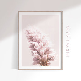 Minimal rosa stäng blomsterfotografins väggkonst