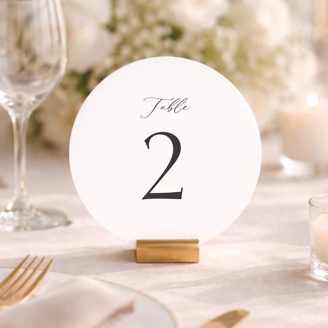 Minimal Round Table Numbers 1–19  Inbjudningar (Skapare uppladdad)