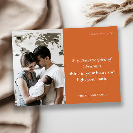 Minimal Rustic 1 Photo Rust Dusky-julanda Julkort