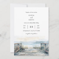 Minimal Rustic Seaside Balcony View Beach Wedding