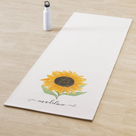 Minimal Rustic Sunflower Personalized Name Script
