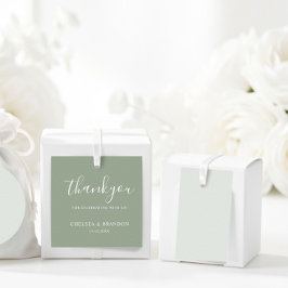 Minimal Rustik Mörkgrön Tacksägelse Manus Bröllop Gåvor Etiketter