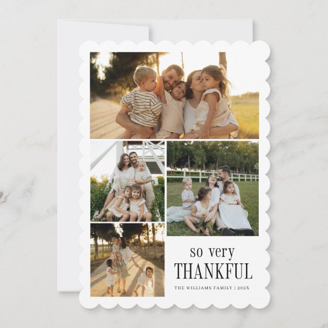 Minimal Så Mycket Tacksam Bilder Glad Thanksgiving Julkort (Framsida)