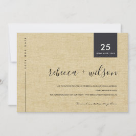 MINIMAL SCANDI RUSTIC OCHER LINEN KRAFT TYPOGRAPHY SPARA DATUMET