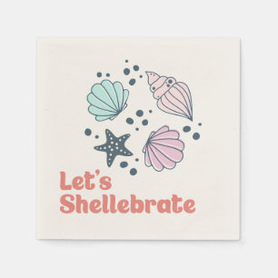 Minimal Seashell-födelsedag Pappersservett
