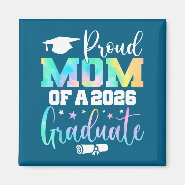 Minimal Senior 2026 Stolt Mamma Klass Magnet (Framsidan)