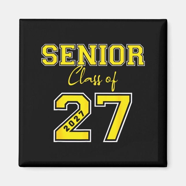 Minimal Senior 2027 Guld Jersey Klass Magnet (Framsidan)