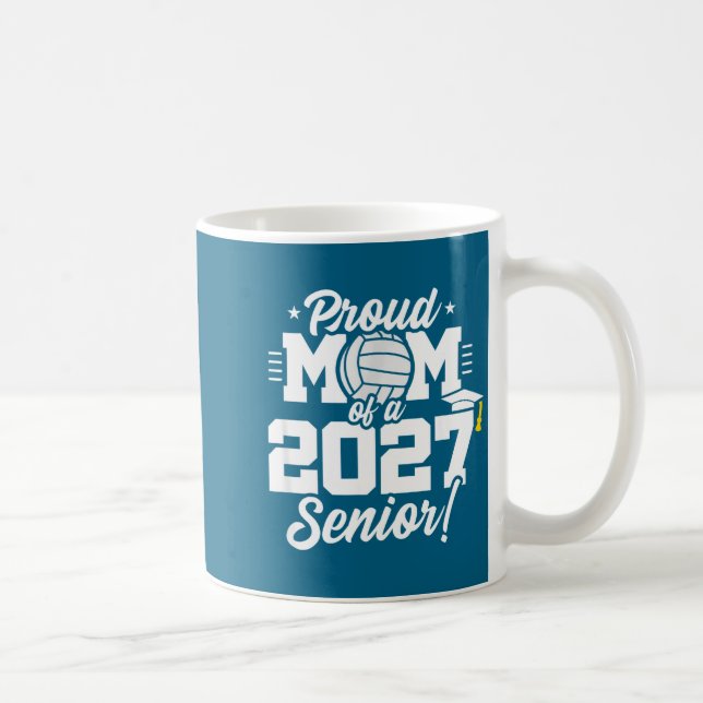Minimal Senior Klass 2027 Skolvolleyboll Kaffemugg (Höger)