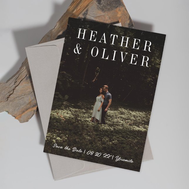 Minimal serif-foto spara datumet (Skapare uppladdad)