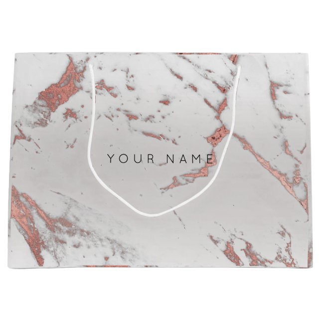 Minimal Silver Grått Marble Metallic Rosa ros (Framsidan)