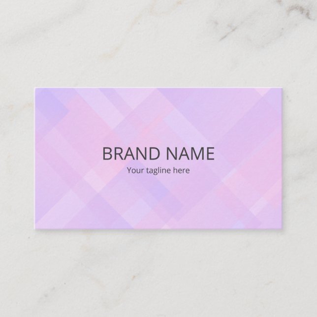Minimal Simple Pink Purple Gradient Geometric Back Visitkort (Framsida)