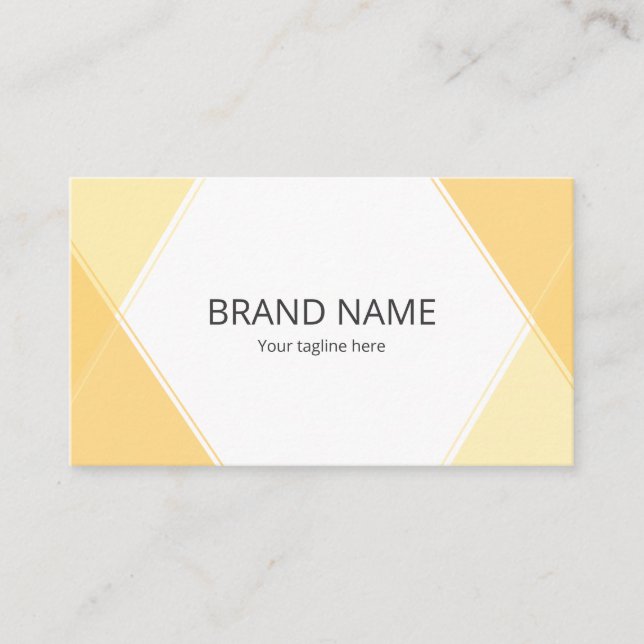 Minimal Simple Pop Yellow Orange Line Frame Visitkort (Framsida)