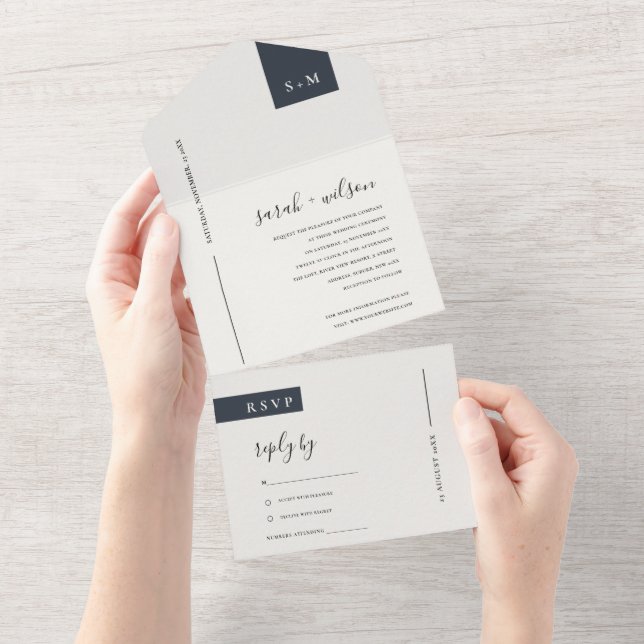 MINIMAL SKANDI BLACK & WHITE MONOGRAM BRÖLLOP ALL (Avrivbar del)