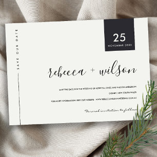 MINIMAL SKANDI MODREN BLACK OCH VITTYPOGRAFI SPARA DATUMET