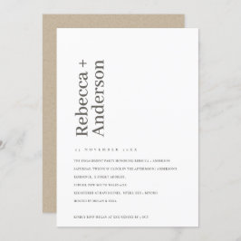 MINIMAL SKANDI PBLACK & WHITE FÖRLOVNING INBJUDAN