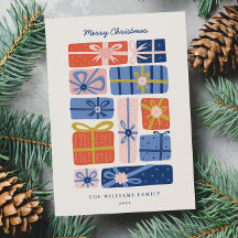 Minimal skandinavisk med färgstarka presenter som 