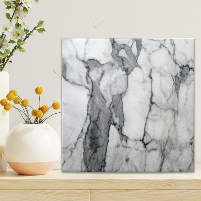 minimal skandinavisk modern chic grått-vit marmor kakelplatta (minimal scandinavian modern chic grey white marble ceramic tile)