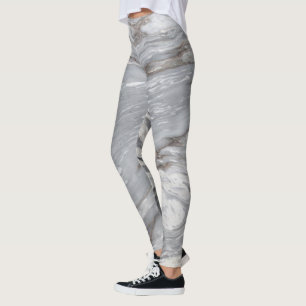 minimal skandinavisk modern chic grått-vit marmor leggings