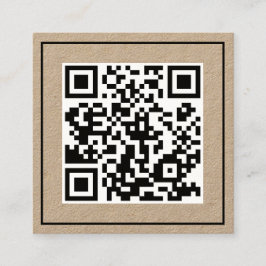 Minimal skannerbar QR Fyrkantigt Visitkort