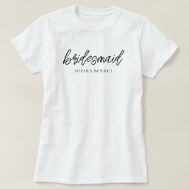 Minimal skript brudtärna personlig t shirt