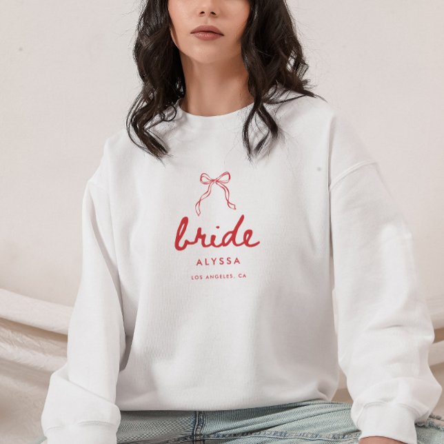 Minimal Skript Kokett Båge Brud Mogettemöte T Shirt (Skapare uppladdad)