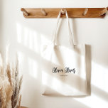 Minimal skriptkalligrafi - Chic för elfte kam Tygkasse<br><div class="desc">Öka din vardag med vår minimalistiska svart- och elfte Cream-skript, Tote Bag. Chicens utformning erbjuder gott om rent utrymme för handskrivna anteckningar eller personliga beröringspunkter, medan elegantens manusgrafi tillför en sofistikerad fläkt. Det här är perfektens blandning av stil och funktionalitet, och skapar det vara ett måste för alla moderna minimalister....</div>