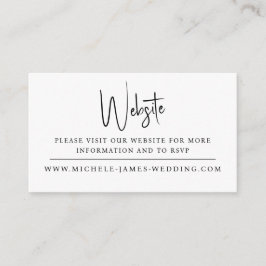 Minimal skripttypografi på Bröllop webbplats Tilläggskort