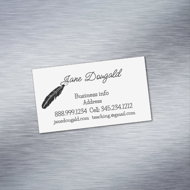 Minimal skrivare, juridik, lärare, lärarlärare, lä magnetiska visitkort (In Situ)